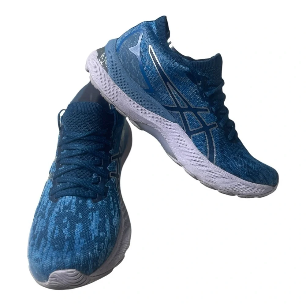 ASICS Gel-Nimbus 23 Women’s Blue Knit Athletic Shoes